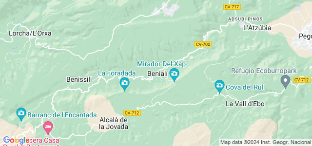 Mapa de Vall de Gallinera