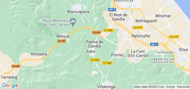 Mapa de Palma de Gandía