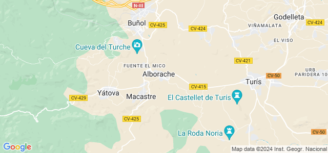 Mapa de Alborache