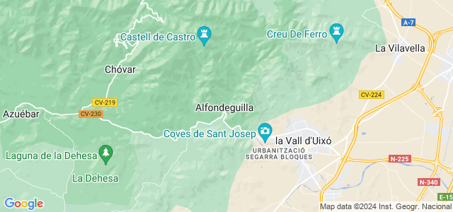Mapa de Alfondeguilla
