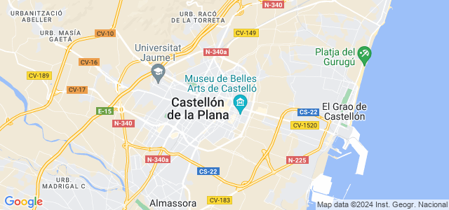 Mapa de Castellón de la Plana - Castelló de la Plana