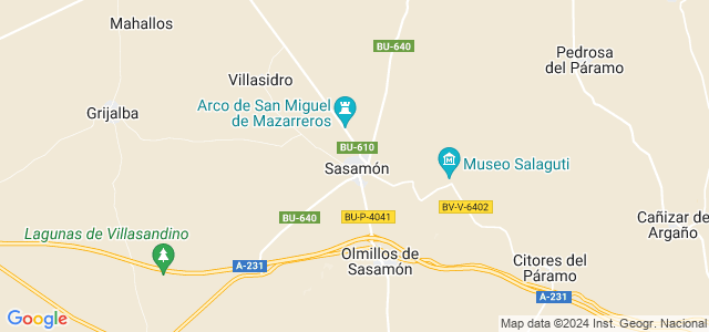 Mapa de Sasamón