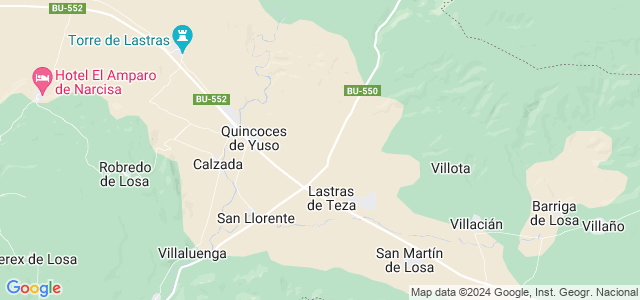 Mapa de Valle de Losa