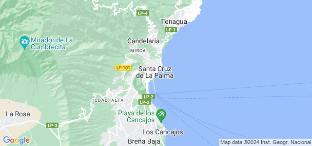 Mapa de Santa Cruz de la Palma