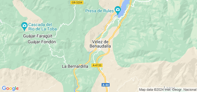 Mapa de Vélez de Benaudalla