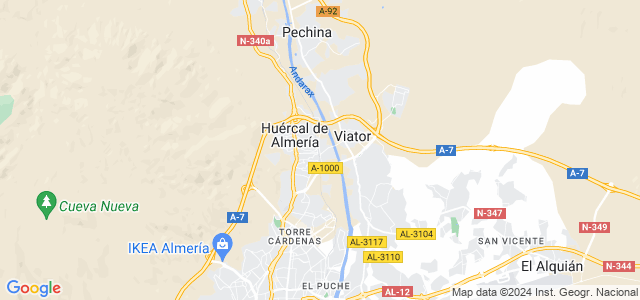 Mapa de Huércal de Almería
