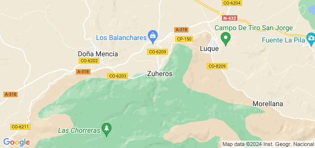 Mapa de Zuheros