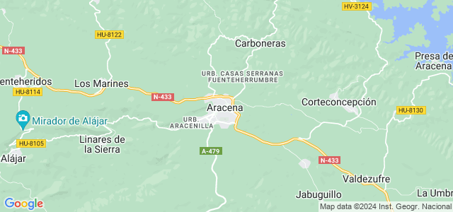 Mapa de Aracena