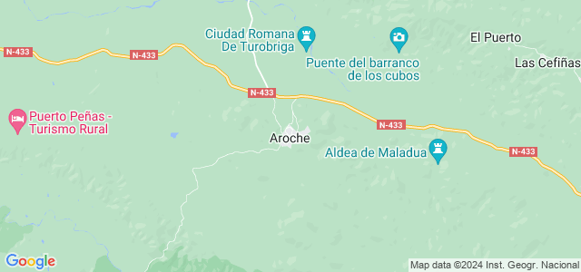 Mapa de Aroche