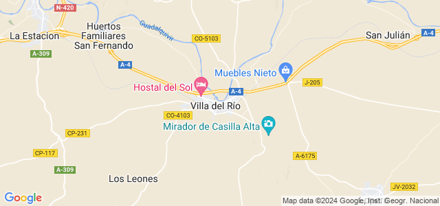 Mapa de Villa del Río