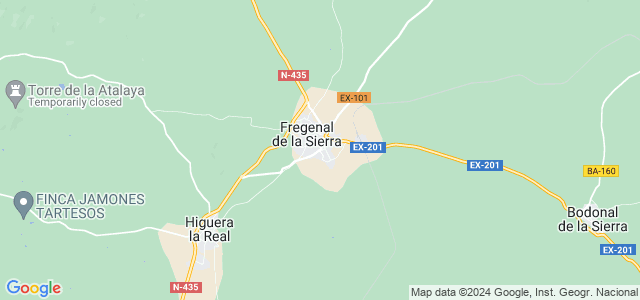 Mapa de Fregenal de la Sierra