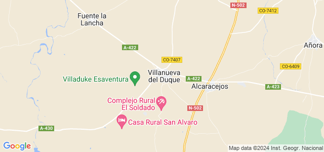 Mapa de Villanueva del Duque