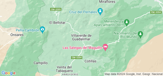 Mapa de Villaverde de Guadalimar