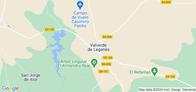 Mapa de Valverde de Leganés
