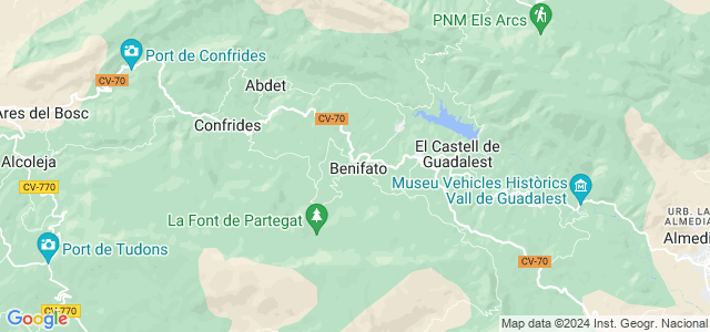Mapa de Benifato