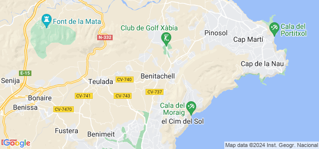Mapa de Benitachell - Poble Nou de Benitatxell