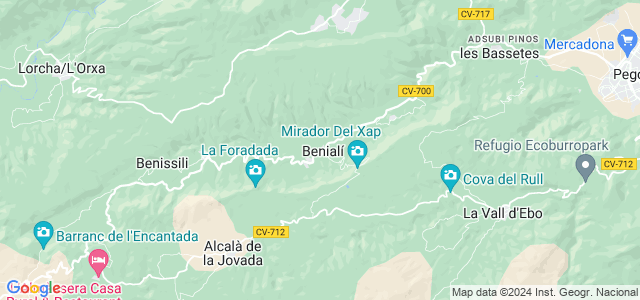 Mapa de Vall de Gallinera