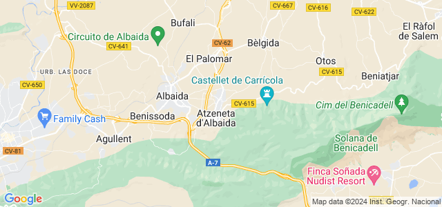 Mapa de Atzeneta dAlbaida