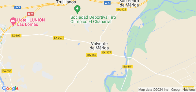 Mapa de Valverde de Mérida