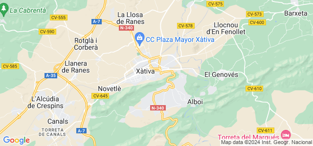 Mapa de Xàtiva