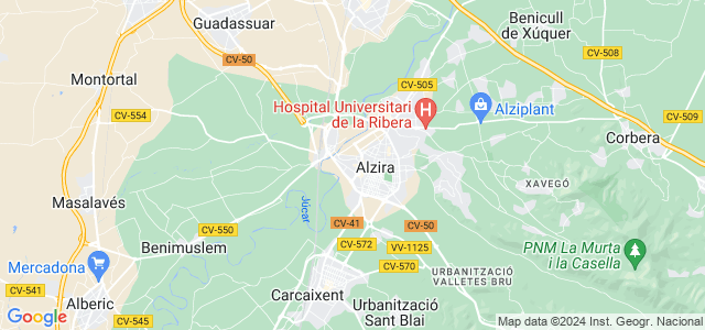 Mapa de Alzira