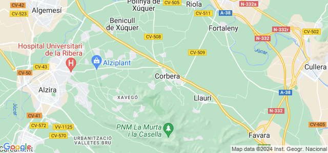 Mapa de Corbera