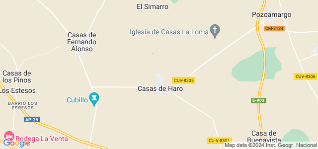 Mapa de Casas de Haro