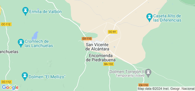 Mapa de San Vicente de Alcántara