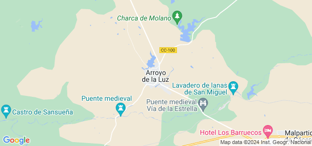 Mapa de Arroyo de la Luz
