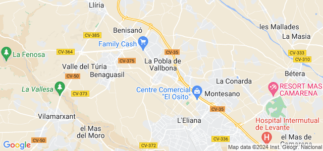 Mapa de Pobla de Vallbona