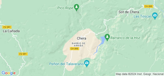 Mapa de Chera