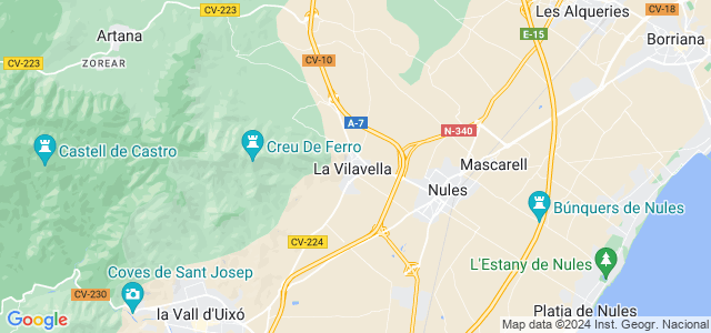 Mapa de Vilavella