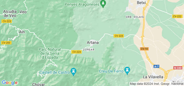 Mapa de Artana