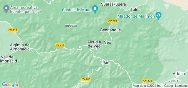 Mapa de Alcudia de Veo