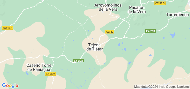 Mapa de Tejeda de Tiétar
