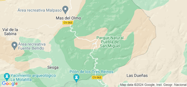 Mapa de Puebla de San Miguel