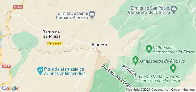 Mapa de Riodeva