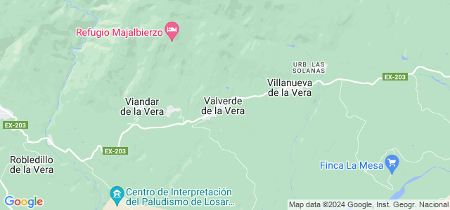 Mapa de Valverde de la Vera