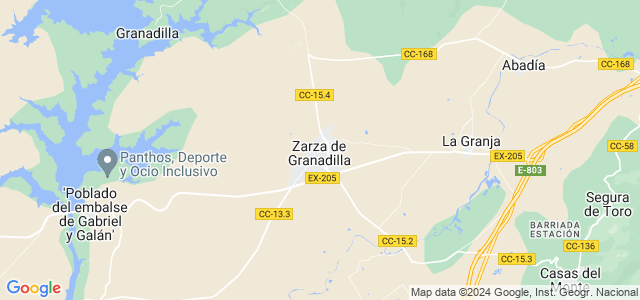 Mapa de Zarza de Granadilla