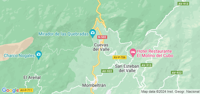 Mapa de Cuevas del Valle