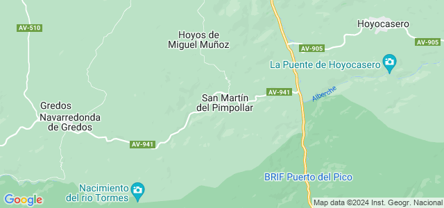 Mapa de San Martín del Pimpollar