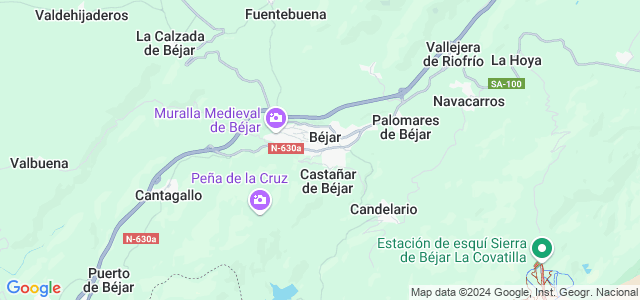 Mapa de Béjar