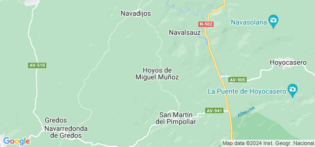 Mapa de Hoyos de Miguel Muñoz