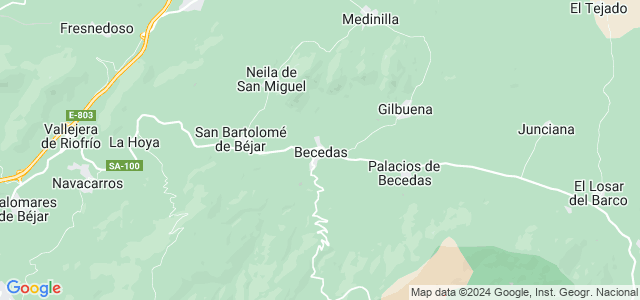 Mapa de Becedas