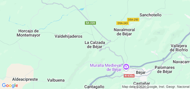 Mapa de Calzada de Béjar