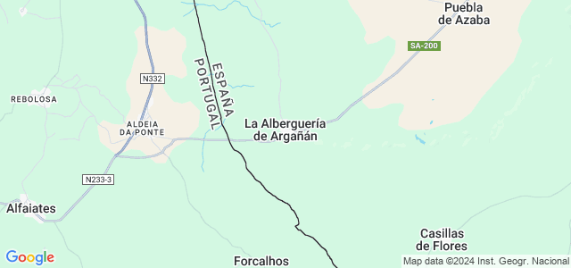 Mapa de Alberguería de Argañán