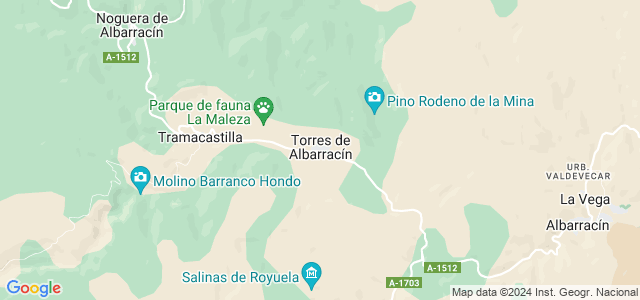 Mapa de Torres de Albarracín