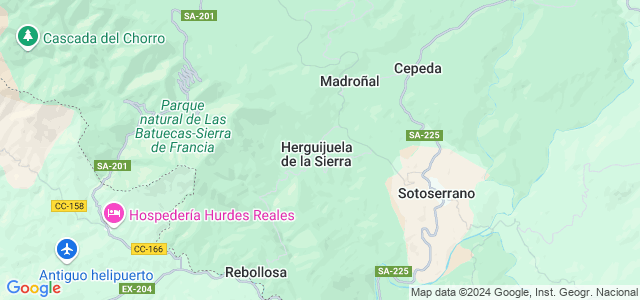 Mapa de Herguijuela de la Sierra