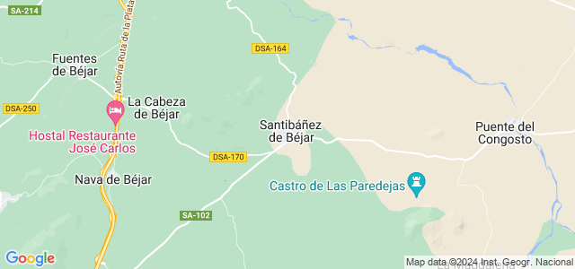 Mapa de Santibáñez de Béjar