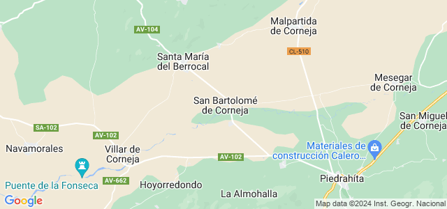 Mapa de San Bartolomé de Corneja